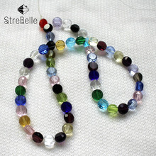 Mixed Colors 8mm 100pcs Button Austria faceted Crystal Glass Beads Loose Spacer Round Beads for Jewelry Making 2024 - buy cheap