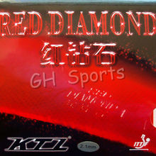 KTL красный алмаз Красный-Pips-в настольном теннисе (PingPong) резиновый с губкой 2024 - купить недорого