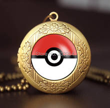 Game masterball 12pcs/lot pokeball anime nintendo vintage pendant locket necklace fashion jewelry wholesale mens 2024 - buy cheap