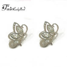 FairLadyHood Cute Butterfly  Stud Earrings  Girl Earrings High Quality Surgical Steel  Jewelry Pendientes Mujer Jewelry 2024 - buy cheap