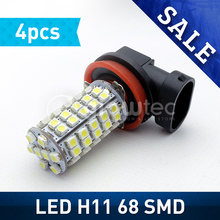 4pcs H8 68smd LED, h11 led 3528 1210 h11 white 9005 led headlight led lamp 9006, GLOWTEC + FREE GIFT 2024 - buy cheap