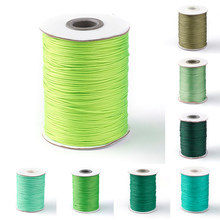 Pandahall Approx 88yards/roll 1.0mm Green-Color Series Korean Waxed Polyester Cord Beading String Bracelet Necklace Accessories 2024 - buy cheap