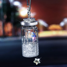 MR TEA Car Pendant Crystal Wishing Bottle Car Charm For Rear View Mirror Automobile Hanging Ornaments Women Car Accessories 2024 - compre barato