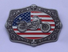 Hebilla de cinturón con bandera de los Estados Unidos para motociclistas americanos, SW-BY156 adecuada para cinturón ancho de 4cm, con stock continuo 2024 - compra barato