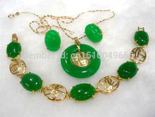 Conjunto de pulsera/pendientes/anillo de jade verde/rojo, gran oferta, envío gratis 2024 - compra barato
