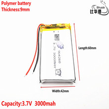 Liter energy battery Good Qulity 3.7V,3000mAH 904260 Polymer lithium ion / Li-ion battery for tablet pc BANK,GPS,mp3,mp4 2024 - buy cheap