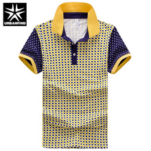 URBANFIND Short Sleeve Men Cotton Shirts Plaid Print Design Size M-2XL Summer Polo Shirt Business Man Slim Fit Tops 2024 - buy cheap