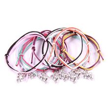 Brazalete con dije de unicornio para mujer, pulsera de plata Vintage con doble línea de cera, joyería, regalo de amistad 2024 - compra barato