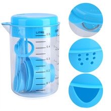 7 Pcs/Set Blue Plastic Measuring Cup Graduated Spoons Sets Kitchen Measuring Tools For Baking Coffee Liquid Measure JugCup 2024 - buy cheap
