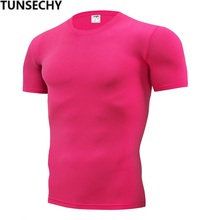 Camiseta informal Lisa para hombre, Camisa ajustada de manga corta, de color liso, cómoda, multicolor opcional, 2019 2024 - compra barato