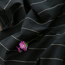 Высококачественная хлопковая ткань в черную полоску пэчворк эластичная одежда брюки рубашки ткань 2024 - купить недорого