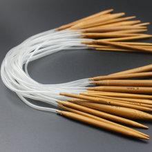 New 2.0mm-10mm 18Pcs/set 32" 80cm Smooth Nature Circular Bamboo Carbonized Knitting Pins Needles Crafts Yarn tool Sets 2024 - buy cheap