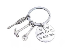New Fashion Jewelry Tools If Dad Can't Fix It,No One Can Letter Tag Key Purse Key Fob Messenger Bag Backpack Key Decorations 2024 - buy cheap