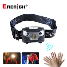 True 500LM Rechargeable Headlamp Hand Wave Motion Sensor LED Headlight Outdoor Camping Riding Flashlight Forehead With USB Cable 2024 - buy cheap