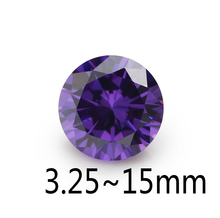 50PCS 3.25~20mm Round Shape Loose CZ Stone Violet Color AAAAA Cubic zirconia Synthetic Gems For Jewelry DIY Stone 2024 - buy cheap