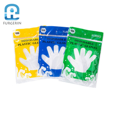 FURGERIN Disposable Gloves Food kitchen plastic gloves disposable Transparent Cooking Plastic Gloves 100pcs PE Restaurant/Home 2024 - buy cheap
