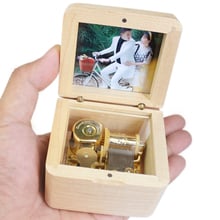 Sinzyo Handmade Wooden photo frame Canon music box birthday Gift For Christmas/Birthday/Valentine's day gift boxs Maple wood 2024 - buy cheap