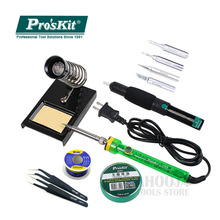 Proskskit 60w temperatura ajustável kit ferro de solda elétrica sucção estanho dispositivo pasta de solda fio estanho ferramentas de reparo 2024 - compre barato