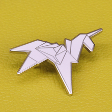 Broche de lapela origami de unicórnio com lâmina, broche rígido esmaltado de filme 2049, galinha, palito de fósforo, broche tyrel corpete 2024 - compre barato