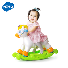 HOLA 987 Baby Toys Rocking Pony Musical Educational Rocking Horse Ride On Rollers with Music Sliding Toys for Children 2024 - buy cheap