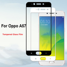 1pcs Ultra-Thin white black color full screen protector Tempered Glass film 5.2'' For Oppo A57 A 57 Screen protective glass film 2024 - buy cheap