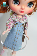 1PCS Blyth Doll Clothes Casual denim strap dress for Blyth , Azone, obitsu, FR 1/6 doll 2024 - buy cheap