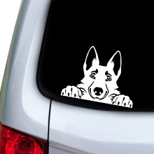 Peeking German Shepherd Wall Decals Car Window Decor , Cute Funny Pet Dog German Shepherd Vinyl Sticker For Laptop Decoration 2024 - buy cheap