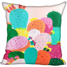 Funda de almohada personalizada, cubierta de almohada cuadrada con cremallera de Cactus, 35x35,45x45,60x60cm (dos lados), imprime tus imágenes 2024 - compra barato