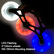 Marco de patín de 3x125mm, Flash Led 85A rodamiento de rueda, base de patinaje de velocidad en línea, carreras de maratón, apto para botas DJ66 de 165-195mm 2024 - compra barato