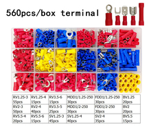 560pcs/box assorted full insulated fork U-type set terminals connectors assortment kit electrical wire crimp spade ring terminal 2024 - buy cheap