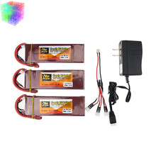 1 2 3pcs 7.4V 5000mAh bateria Lipo ZOP 40C Batteies XT plug T e carregador com cabo terno para o Carro de rc Quadcopter drone Peças 2024 - compre barato