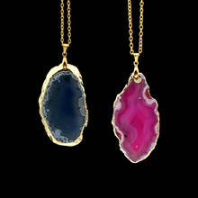 YYW Pink Quartz Crystal Pendant Slice Irregular Natural stone pendant  Quartz Crystals Stone Pendant fit Necklace Women 2024 - buy cheap