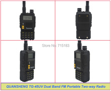 2014 New QUANSHENG TG-45UV Walkie Talkie UHF400-480MHz & VHF136-174MHz Dual Band 6W 128CH Portable Two-way Radio 2024 - buy cheap