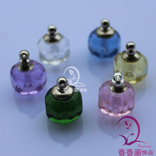 5PCS Faceted Ball   name on rice, crystal vials pendants, Mini vials pendants 2024 - buy cheap
