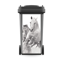 DIY Creative 3D Rubbish Bin Sticker White Horse Galloping Mural Wall Print Decal Removable self adhesive Kitchen Accessories 2024 - buy cheap