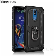 Luxury Armor Soft Shockproof Case For LG K40 2019 X420 Silicone Bumper Hard PC Cover For LG K12 Plus 5.7 inch Metal Ring Case 2024 - buy cheap