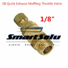 Free Shipping 10pcs/lot Brass Adjustable Pneumatic Throttle Silencer Exhaust Valve 1/8" inch PSB-01 For Solenoid Valve Connector 2024 - buy cheap