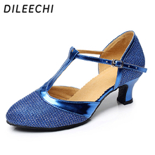 DILEECHI Women's Latin dance shoes adult female high heeled shoes square dance shoes dance shoes soft outsole 2024 - buy cheap