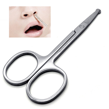 Stainless Steel Round Tip Vibrissa Scissors Trimmer for Ear Eyebrow Beard Mustache Trimming 2024 - buy cheap