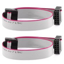 2 шт. F/F IDC коннектор 10 контактов плоский ленточный кабель 2,54 мм Шаг 20 см NA257 2024 - купить недорого