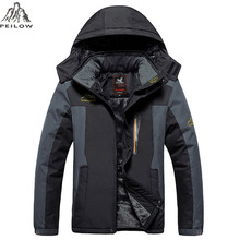 PEILOW warm Winter coat men plus size 5XL 6XL 7XL 8XL 9XL thicken fleece cotton-padded jacket outwear waterproof windproof coat 2024 - buy cheap