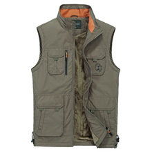 Autumn Winter Summer Men Smart Casual Vest Stand Collar Tactical Military Male Waistcoat Multi Pocket Gilete Plus Size 6XL 2024 - buy cheap