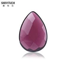 ShinyGem 21*29mm Water Drop Purple Faceted Crystal Beads Glass Cabochon Gem Stone Beads For DIY Jewelry Making Pendant Ring 2024 - buy cheap