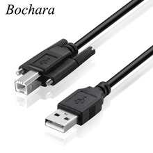 Кабель для принтера Bochara USB 2,0 типа «Папа-папа» USB 2,0, экранированный винтовой панелью, 1 м, 1,5 м, 3 м, 5 м 2024 - купить недорого