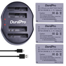 DuraPro-Batería de iones de litio para cámara recargable, cargador Dual USB para Canon 900 Ti SD790 IS SD950 SD900 SD990 Z1, NB-5L NB 5L 5L, 3 unidades 2024 - compra barato