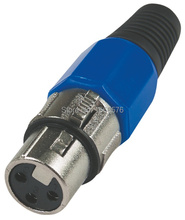 Conector de cabo de áudio 3 pinos, cabo de microfone e microfone fêmea 2024 - compre barato