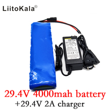 Liitokala 24V 4Ah 7S2P 18650 Battery li-ion battery 29.4v 4000mah electric bicycle moped /electric  include the 29.4v 2A charger 2024 - buy cheap
