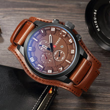 CURREN Top Brand Luxury Mens Watches Sport Military Clock Leather Strap Quartz Male Clocks zegarek meski Business Men Watch Gift 2024 - buy cheap