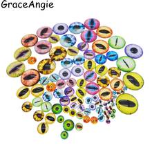 90pcs Mix 9 Size 6-30mm Choose Dragon Eyes Round Cabochon Photo Glass diy Jewelry Accessories Handmade Round Glass Toy Eye Craft 2024 - buy cheap