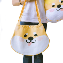 Japanese Cute Design Huskies Shiba Inu Handbag Shoulder Bag Women Portable Canvas Shopping Bag Students Reusable Tote Bag 2024 - buy cheap